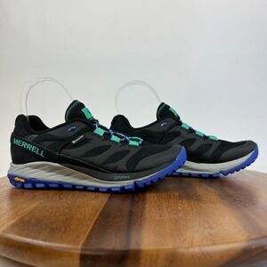 New Womens Merrell Antora GTX Black Waterproof Hiking Shoes Sneakers‎ Size 6 M